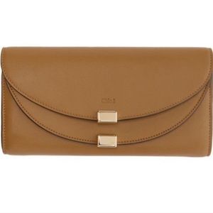 Chloe Brown Long Georgia With Flap Wallet